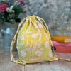 Small Indian Drawstring Cotton Bags