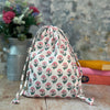 Small Indian Drawstring Cotton Bags