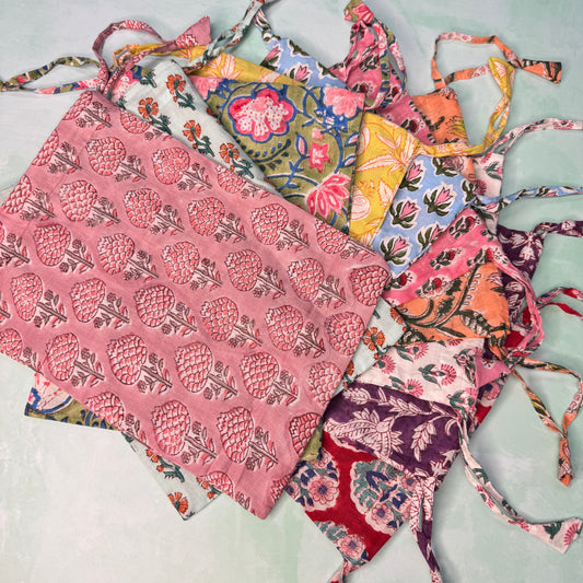 Small Indian Drawstring Cotton Bags