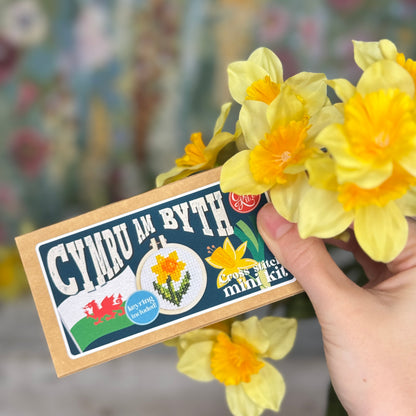 Cymru am Byth Mini Matchbox Cross Stitch Kit