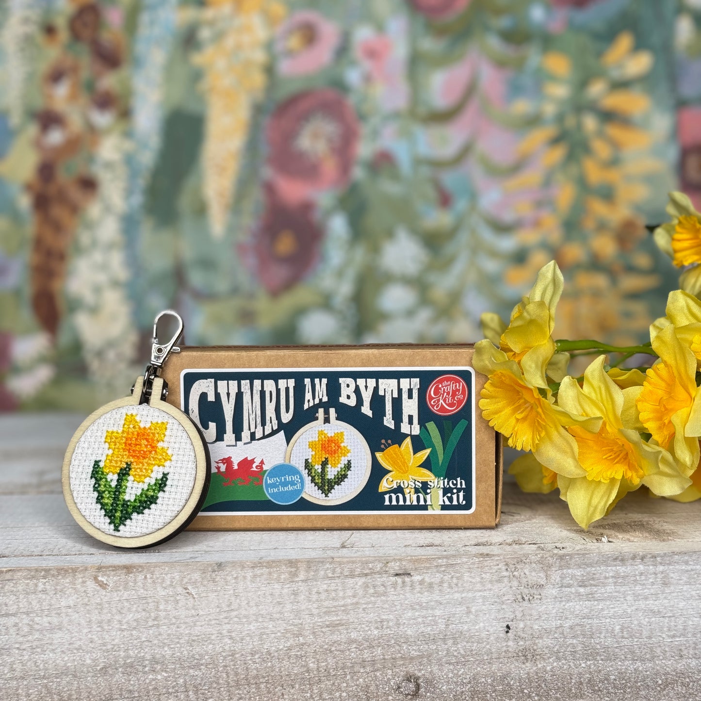Cymru am Byth Mini Matchbox Cross Stitch Kit