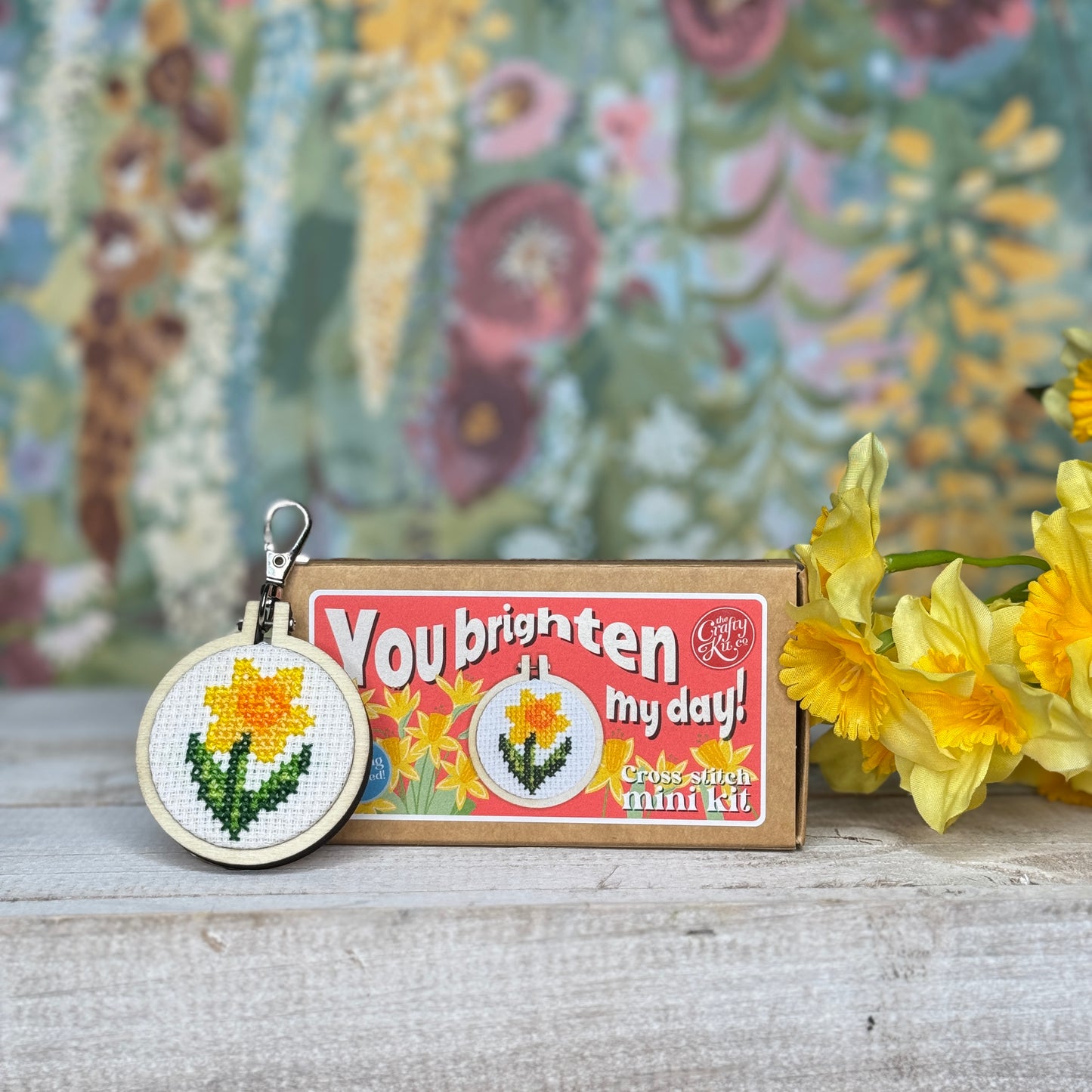 You Brighten My Day! Mini Matchbox Cross Stitch Kit