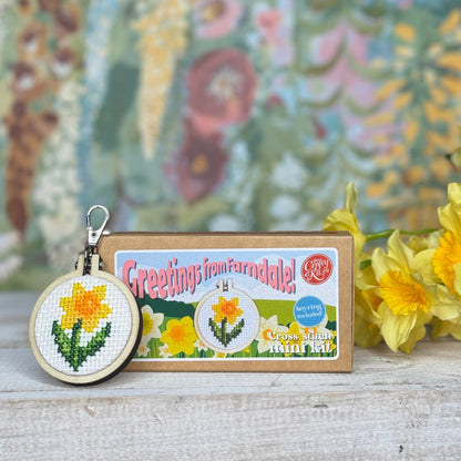 Greetings from Farndale! Mini Matchbox Cross Stitch Kit