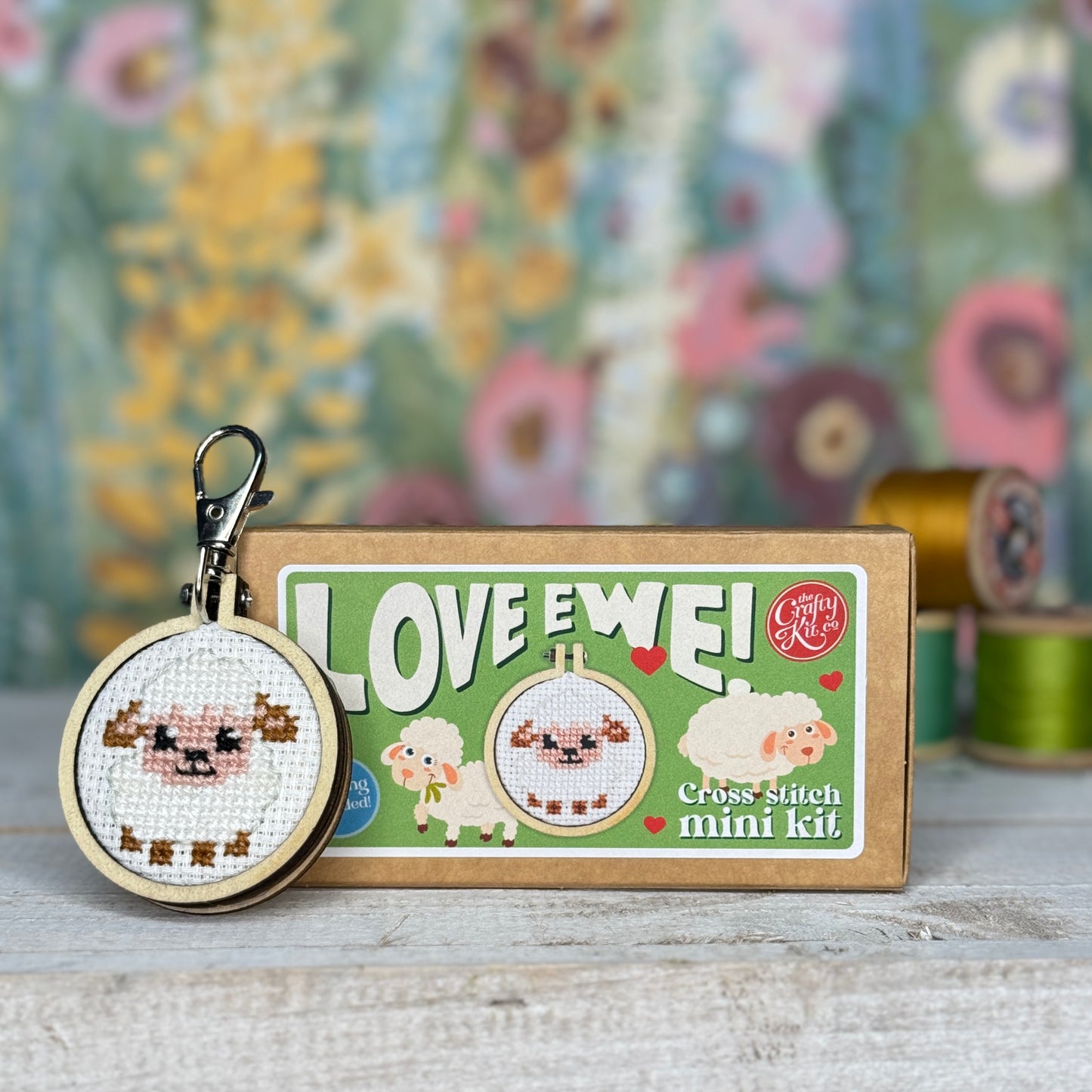 Love Ewe! Mini Matchbox Cross Stitch Kit