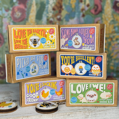 You're a Cracking Good Friend! Mini Matchbox Cross Stitch Kit