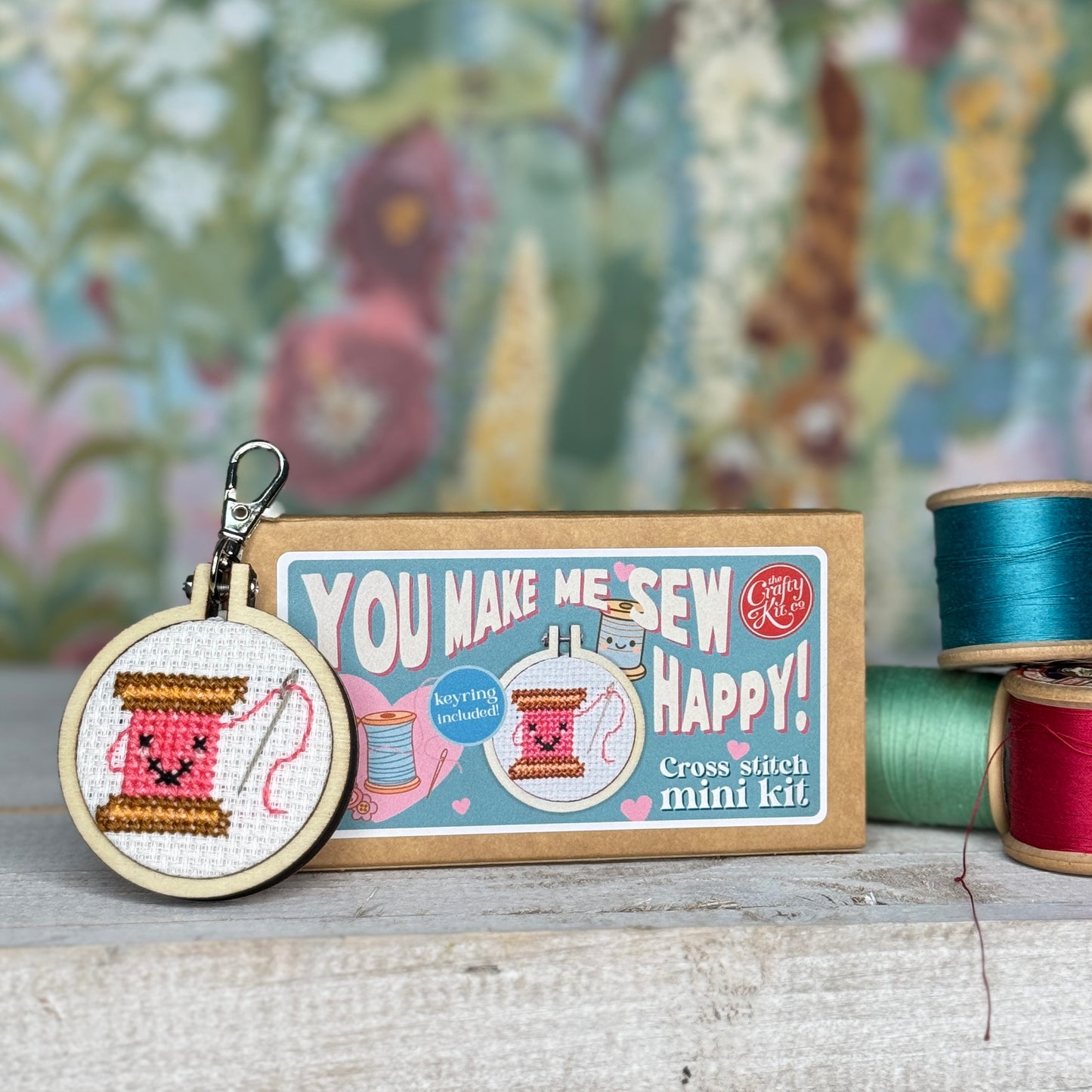 You Make Me Sew Happy! Mini Matchbox Cross Stitch Kit
