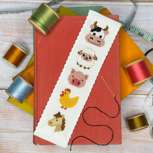 Farmyard Friends Cross Stitch Bookmark Kit
