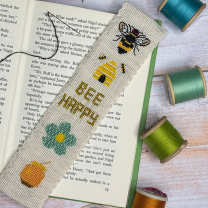 Honey Bee Cross Stitch Bookmark Kit