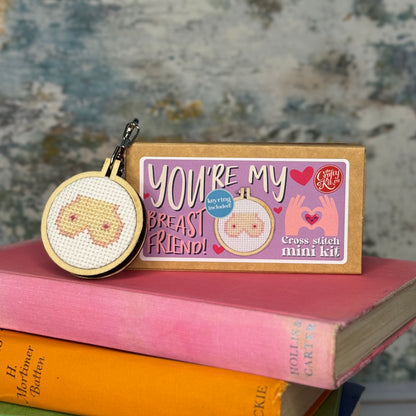 You're My Breast Friend! Mini Matchbox Cross Stitch Kit
