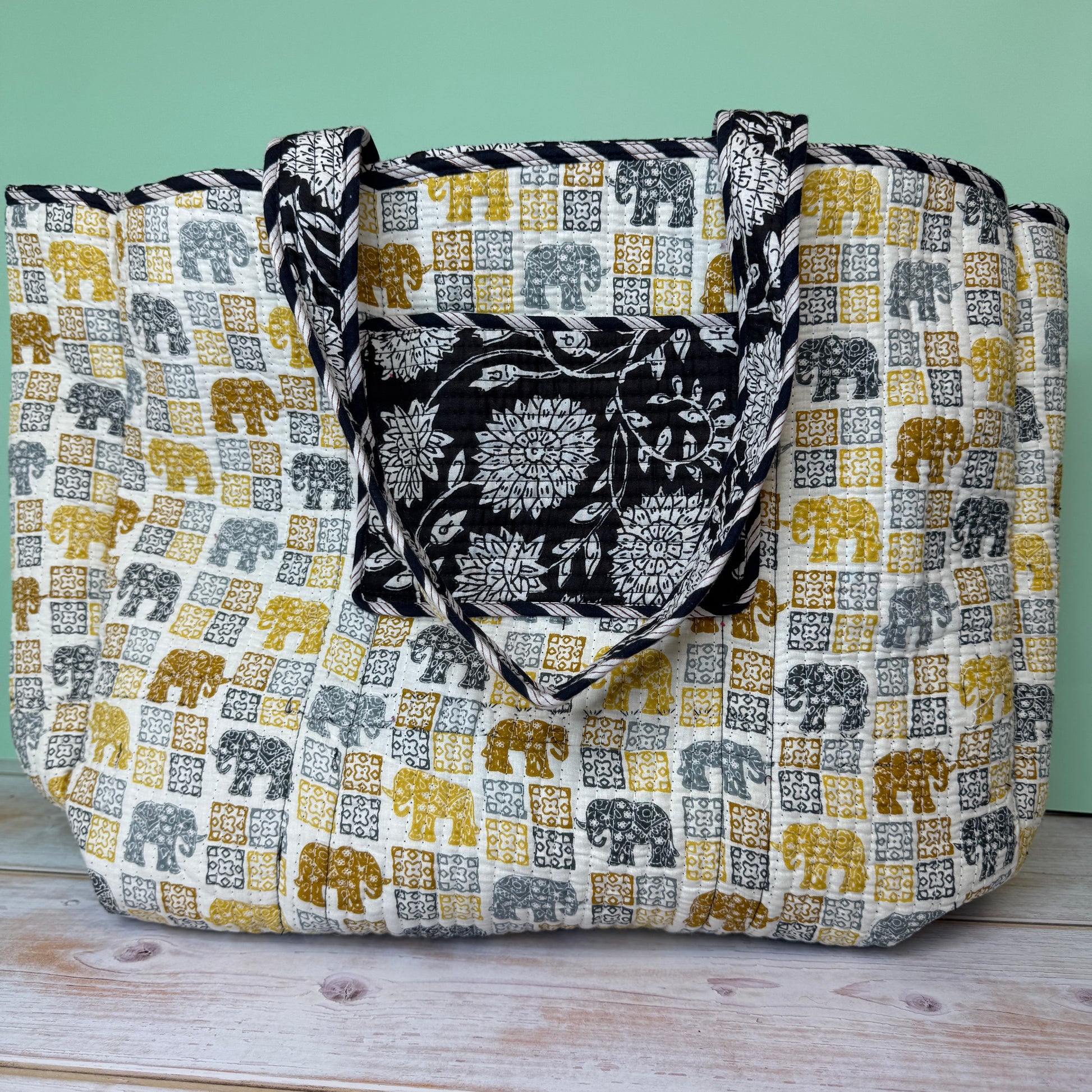 Large Reversible Quilted Tote Bag (Pattern 4) – The Crafty Kit Company