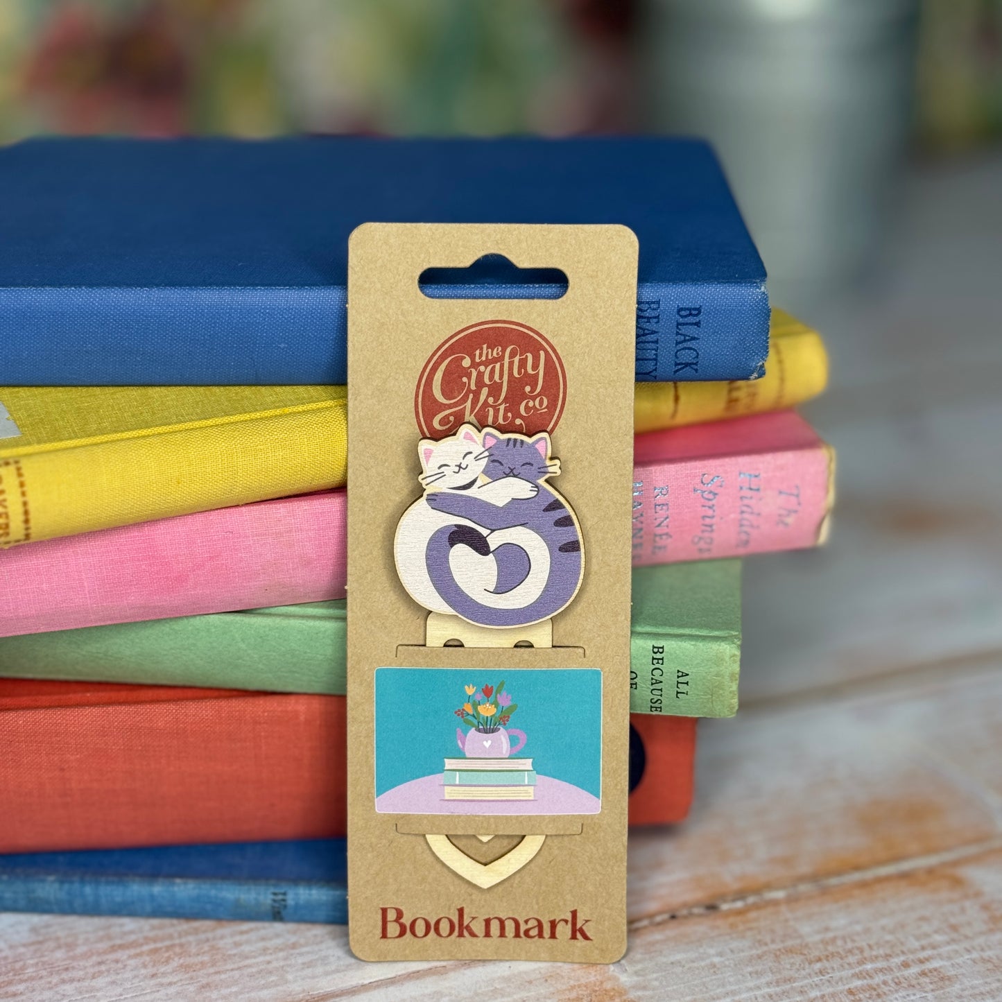 Cat Wooden Bookmark - Besties