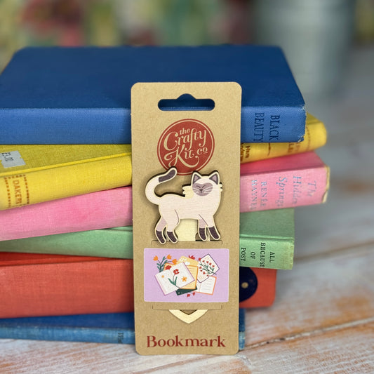 Cat Wooden Bookmark - Siamese