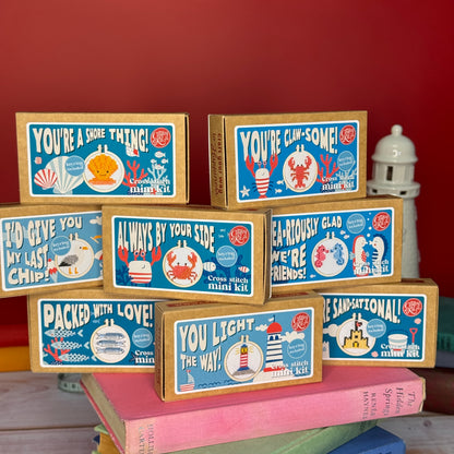 Packed with Love! Seaside Mini Matchbox Cross Stitch Kit