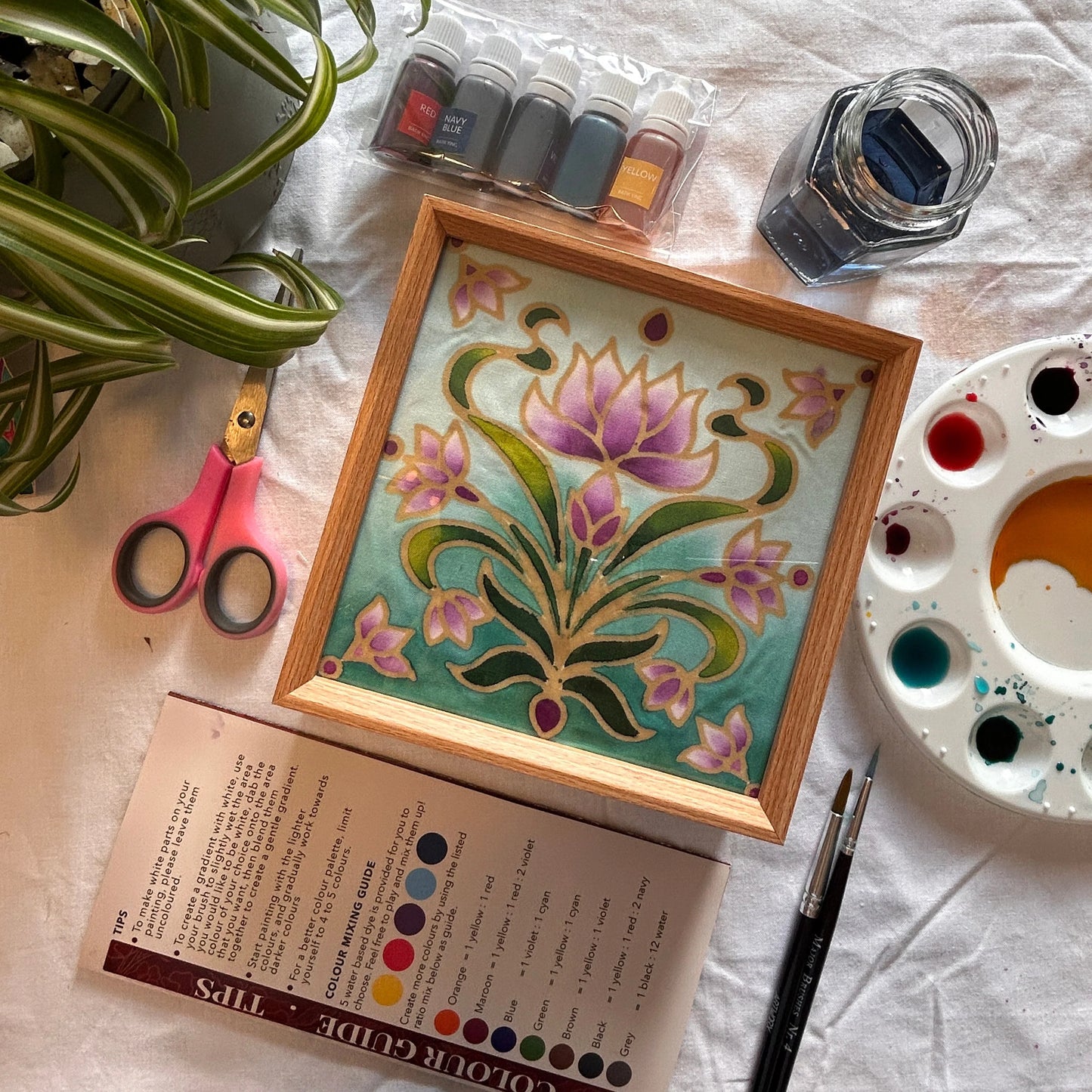 Night Lotus - Batik Lamp Kit