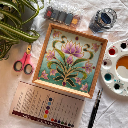 Night Lotus - Batik Lamp Kit