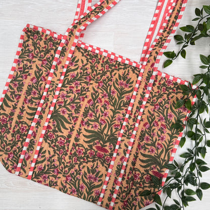 Small Reversible Quilted Tote Bag (pattern N)