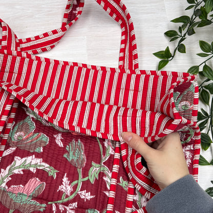 Small Reversible Quilted Tote Bag (pattern M)