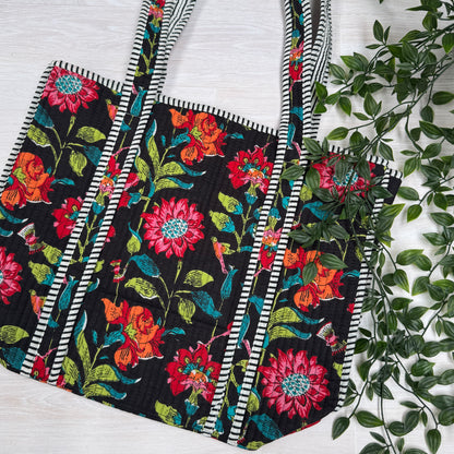 Small Reversible Quilted Tote Bag (pattern i)