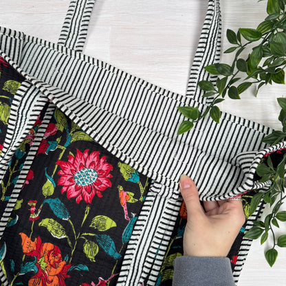 Small Reversible Quilted Tote Bag (pattern i)
