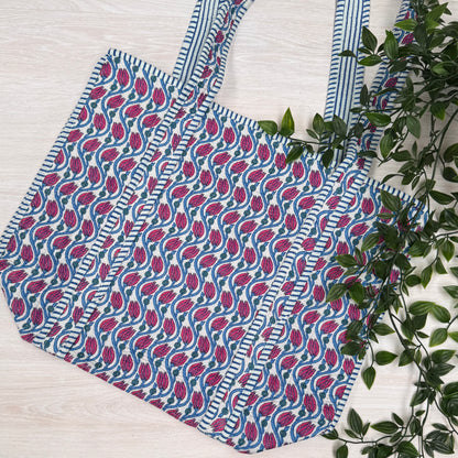 Small Reversible Quilted Tote Bag (pattern C)