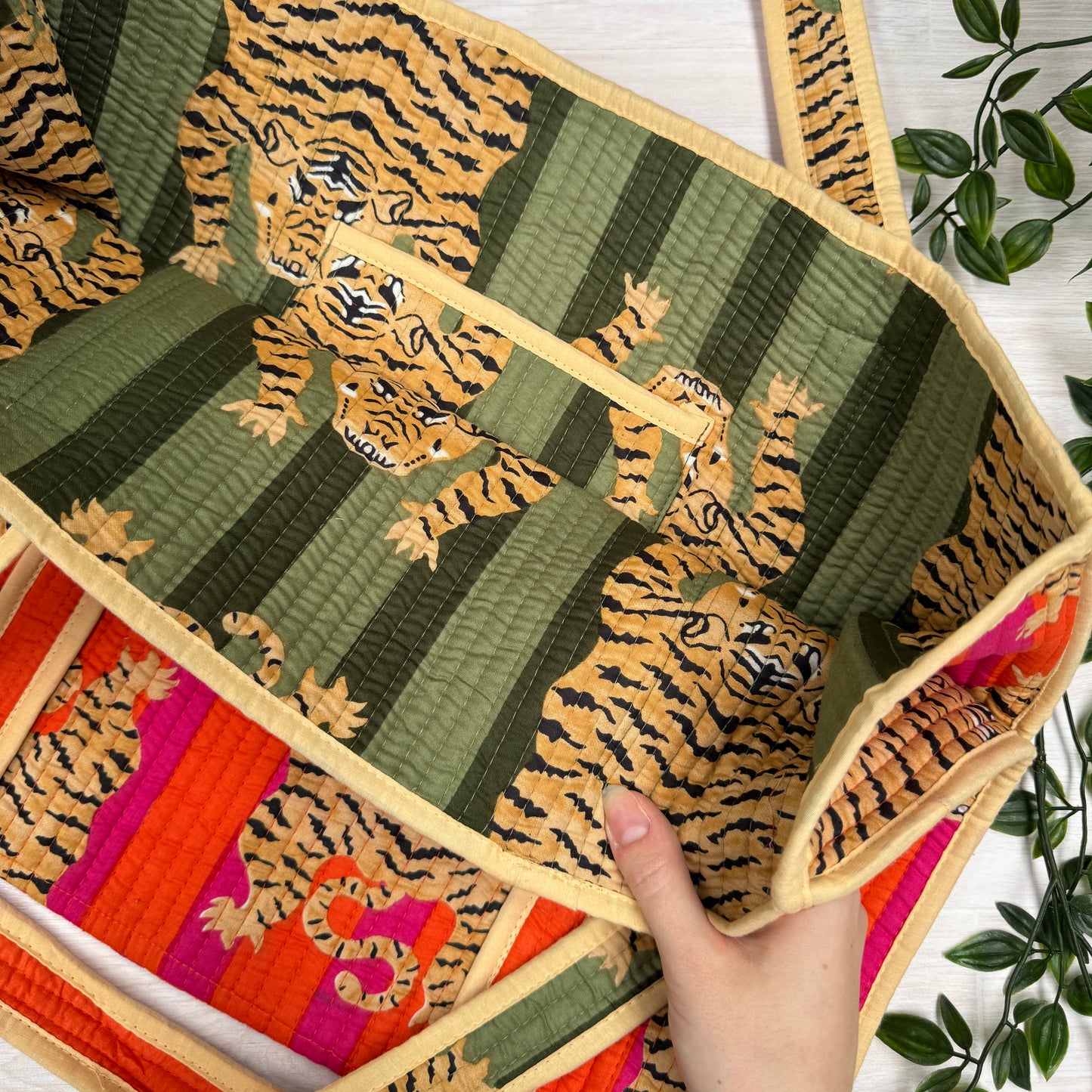 Small Reversible Quilted Tote Bag (pattern B)