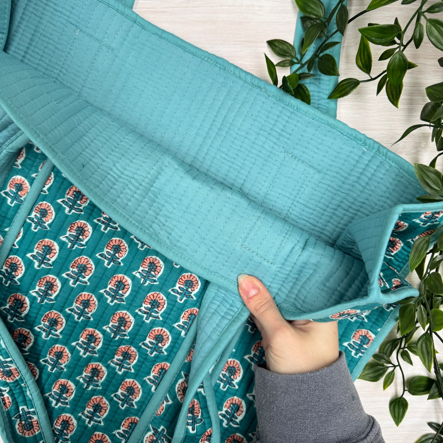 Small Reversible Quilted Tote Bag (pattern A)