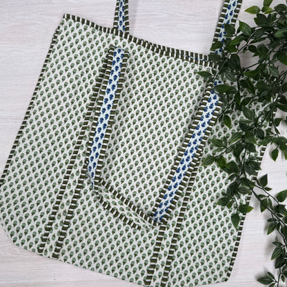 Large Reversible Quilted Tote Bag (No. 1)