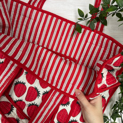 Large Reversible Quilted Tote Bag (No. 2)