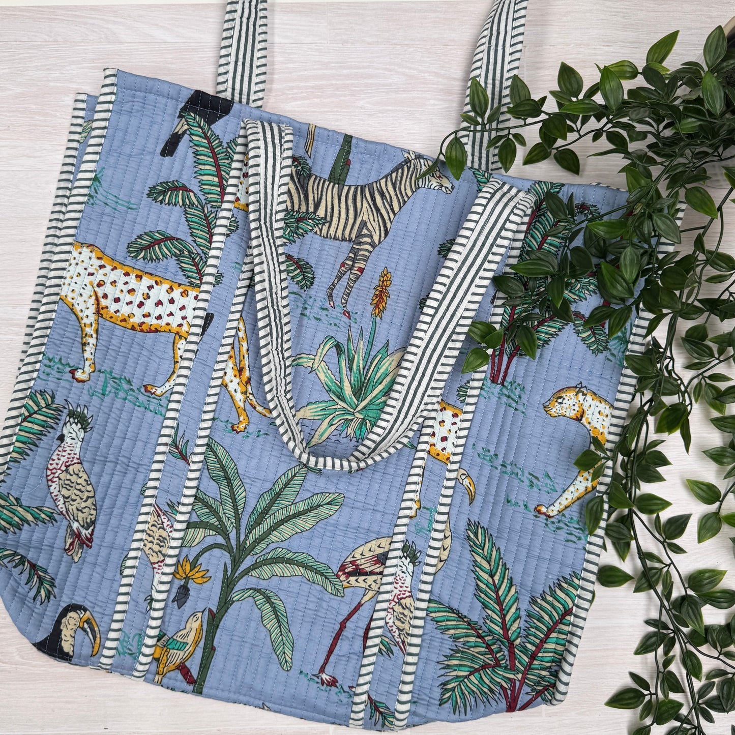 Large Reversible Quilted Tote Bag (No. 3)