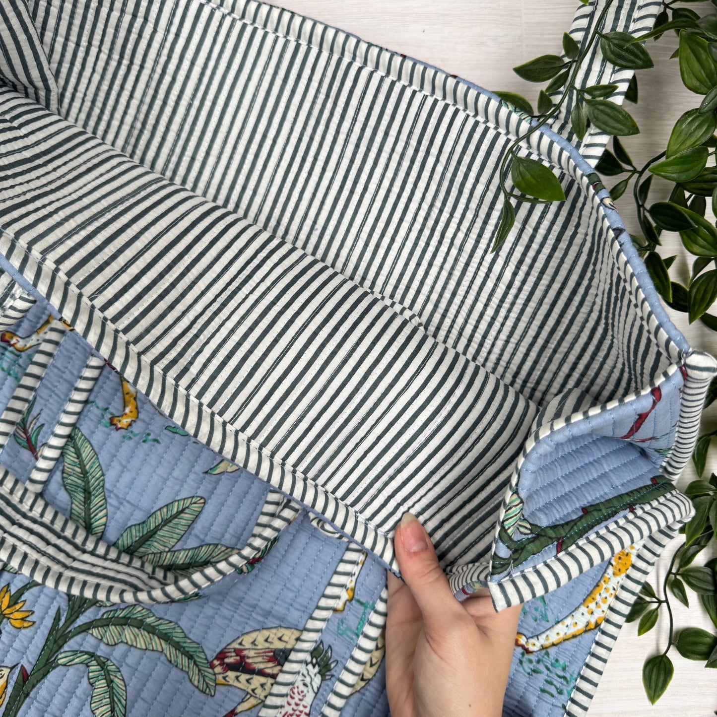 Large Reversible Quilted Tote Bag (No. 3)
