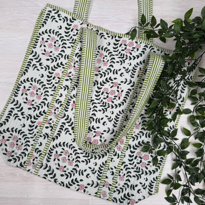 Large Reversible Quilted Tote Bag (No. 5)