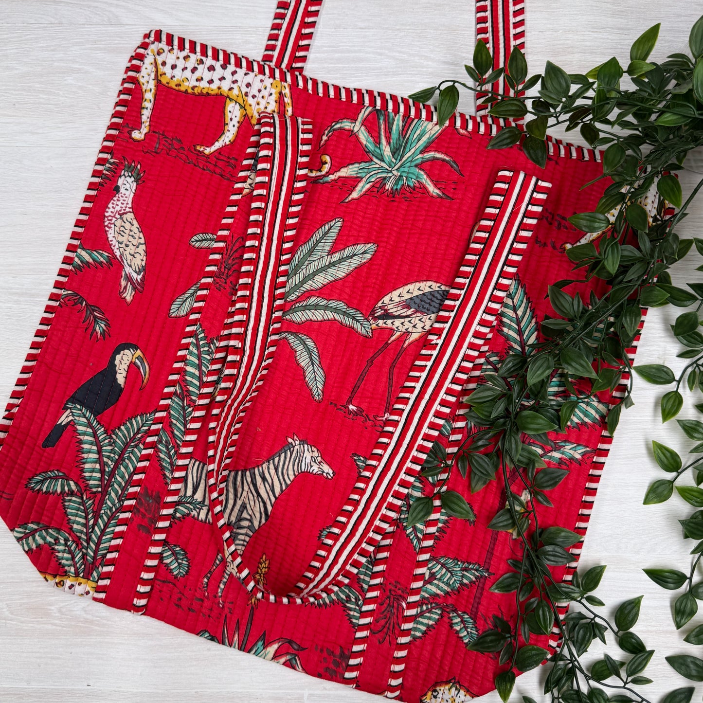 Large Reversible Quilted Tote Bag (No. 6)