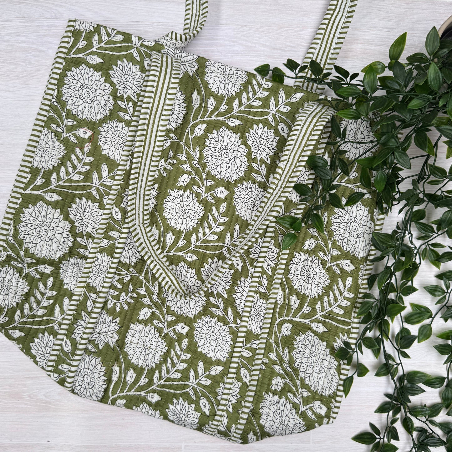 Large Reversible Quilted Tote Bag (No. 10)