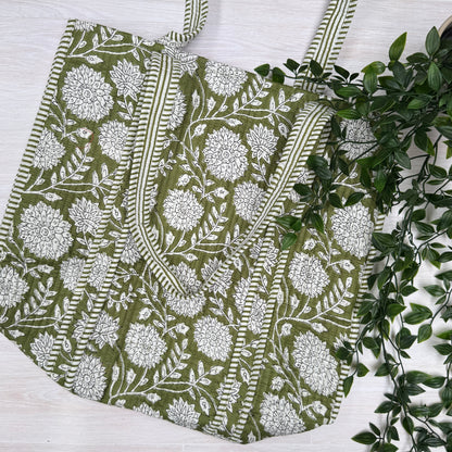 Large Reversible Quilted Tote Bag (No. 10)