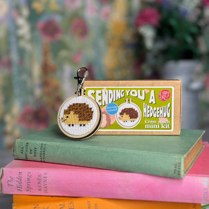Sending You a Hedgehug Mini Matchbox Cross Stitch Kit