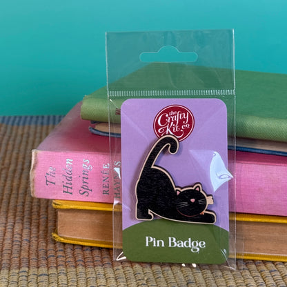 Cat Pin Badge - Midnight