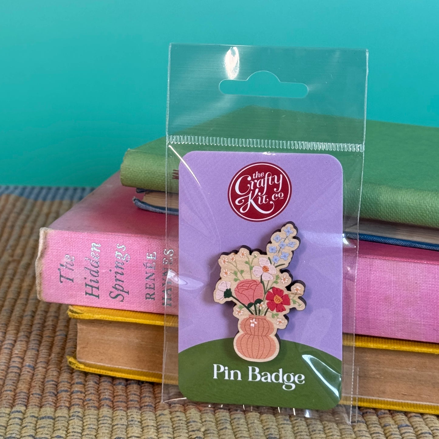 Vase of Flowers Pin Badge