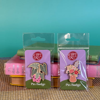 House Plant Pin Badge