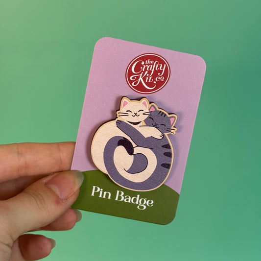 Cat Pin Badge - Besties