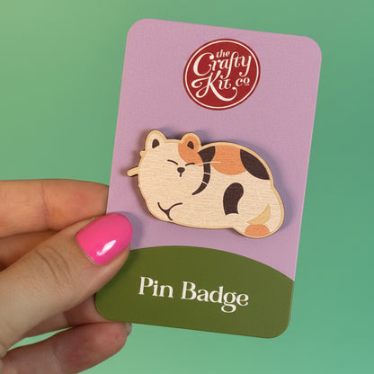 Cat Pin Badge - Calico