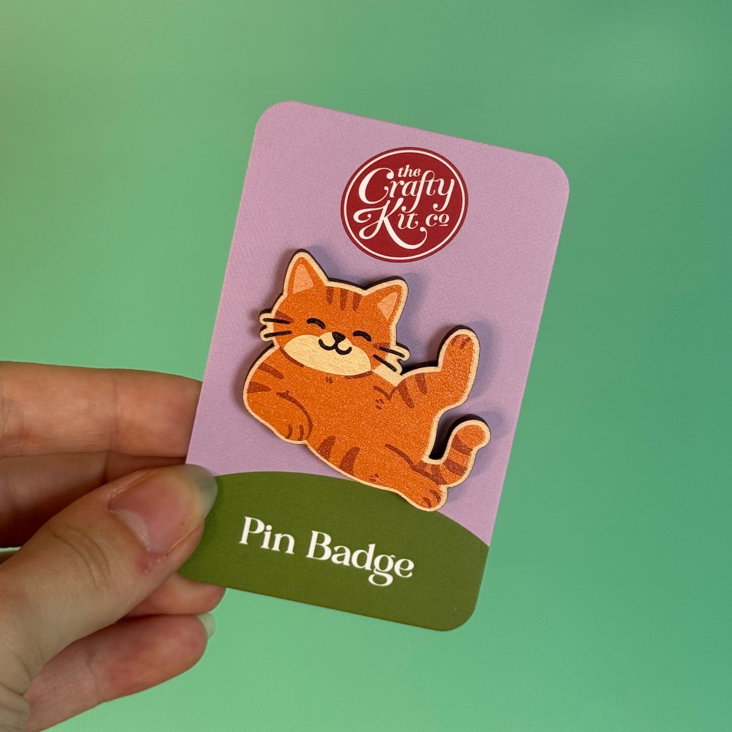 Cat Pin Badge - Ginger