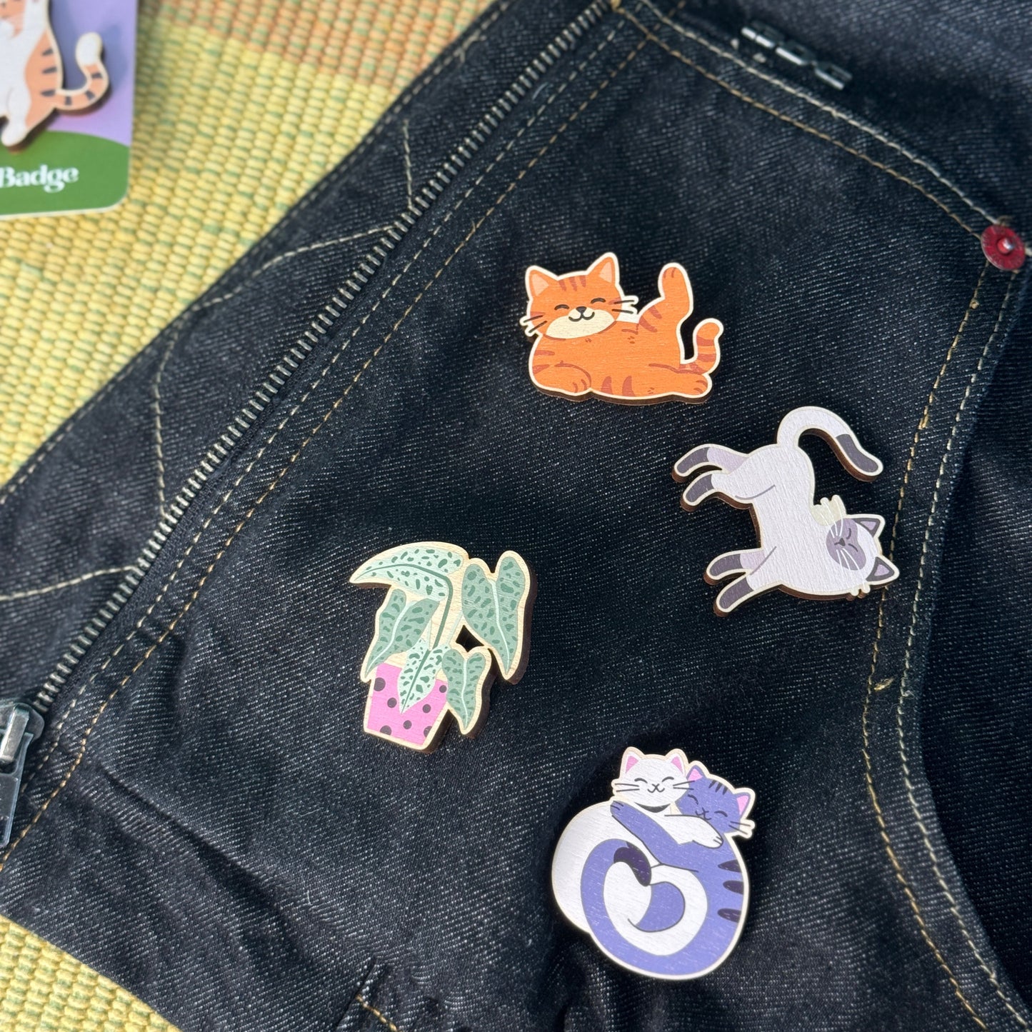 Cat Pin Badge - Ginger