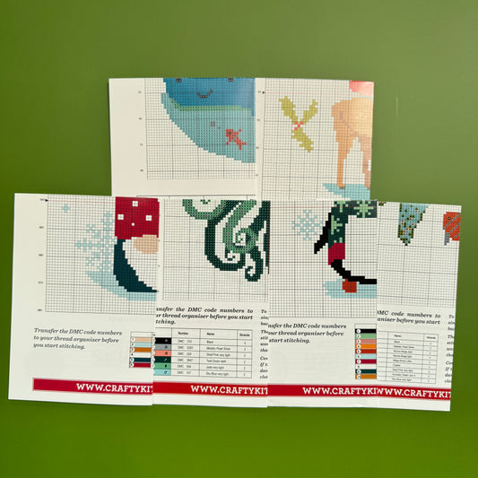 Cross Stitch Pattern Instructions Pack