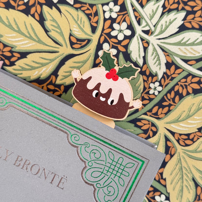 Christmas Pudding Wooden Bookmark