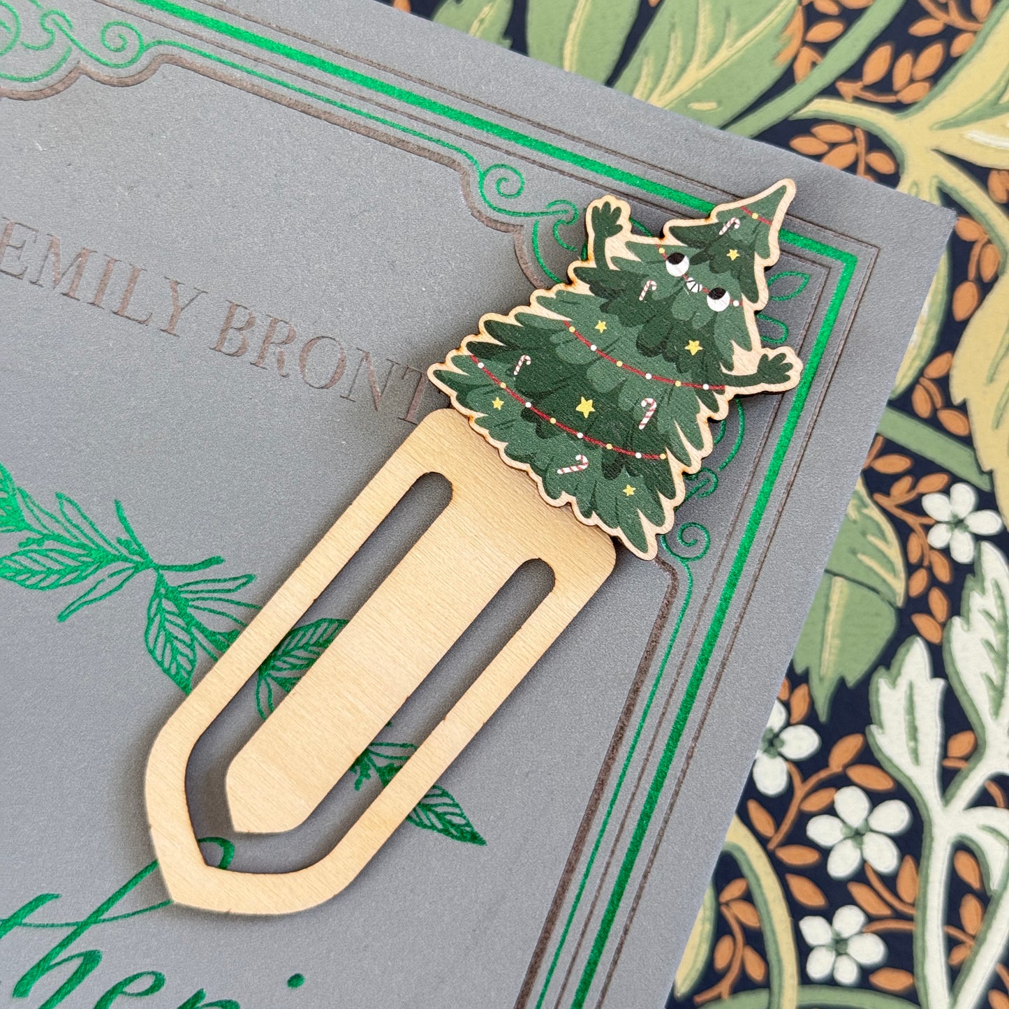 Christmas Tree Wooden Bookmark