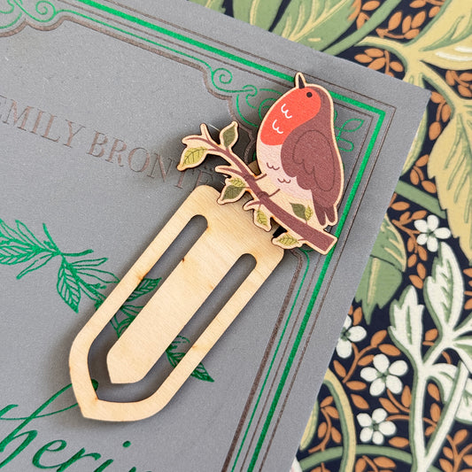 Robin Wooden Bookmark