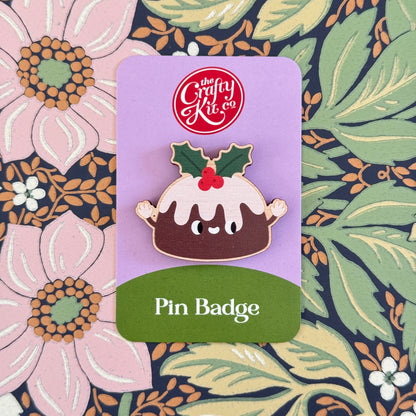 Christmas Pudding Pin Badge