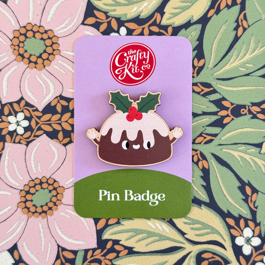 Christmas Pudding Pin Badge