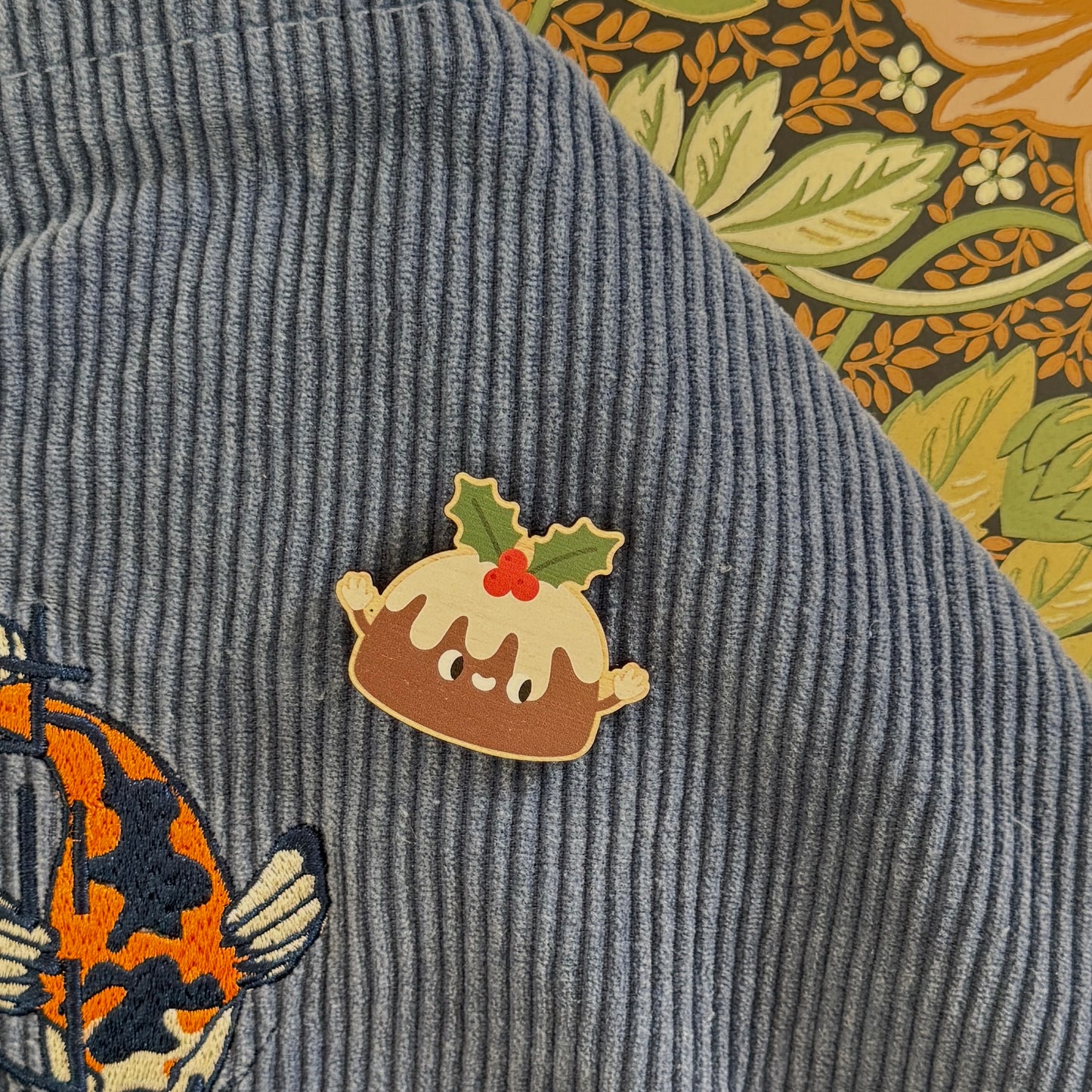 Christmas Pudding Pin Badge