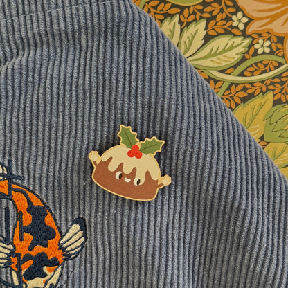 Christmas Pudding Pin Badge